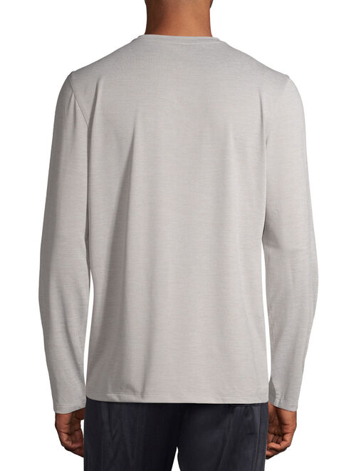 George Men's and Big Men's Long Sleeve Performance Henley, up to Size 5XL