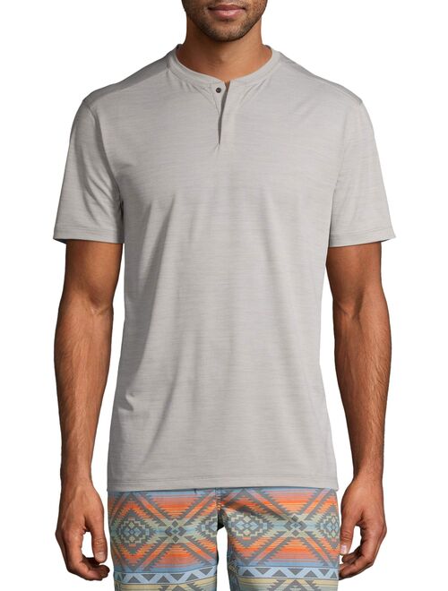 George Men's and Big Men's Short Sleeve Performance Henley, Available Up to Size 3XL
