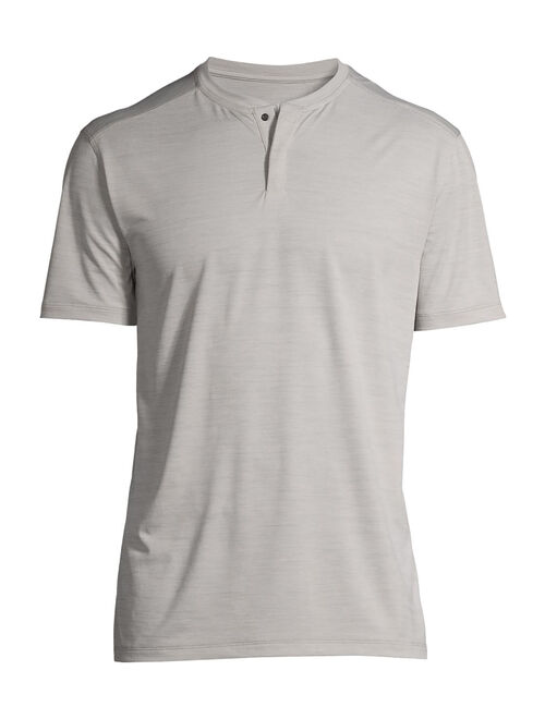 George Men's and Big Men's Short Sleeve Performance Henley, Available Up to Size 3XL