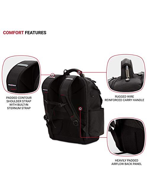 SWISSGEAR Work Pack Pro Ultimate Tool Protection Organization Durable Laptop Backpack with built-in USB port