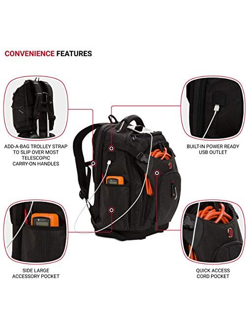 SWISSGEAR Work Pack Pro Ultimate Tool Protection Organization Durable Laptop Backpack with built-in USB port