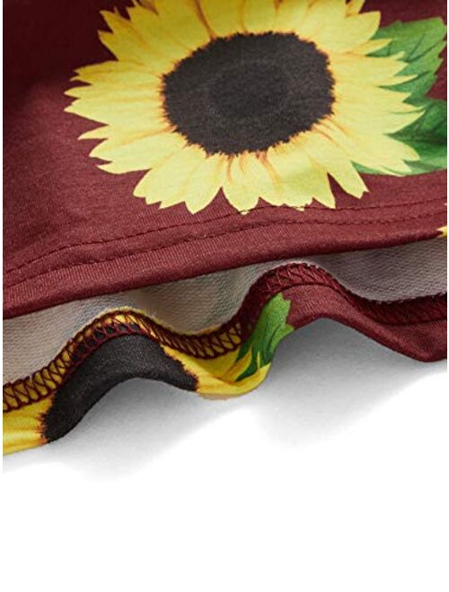 ROMWE Women's Long Sleeve Hooded Floral Print Crop Hoodie Sweatshirt