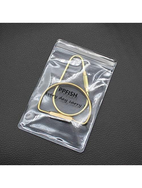 PPFISH Durable Brass Screw Lock Clip Key Chain Ring, Simple Style Car Keychain for Men Women (Pack of 2)