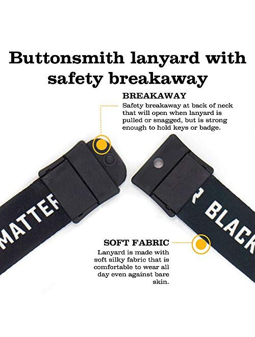 Buttonsmith Political Lanyard - Premium with Buckle, Breakaway and Wristlet - Made in The USA