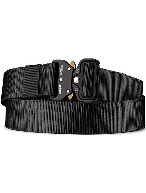 Military Style Heavy Duty Belt CQR 1 or 2 Pack Tactical Belt Webbing EDC Quick-Release Buckle 