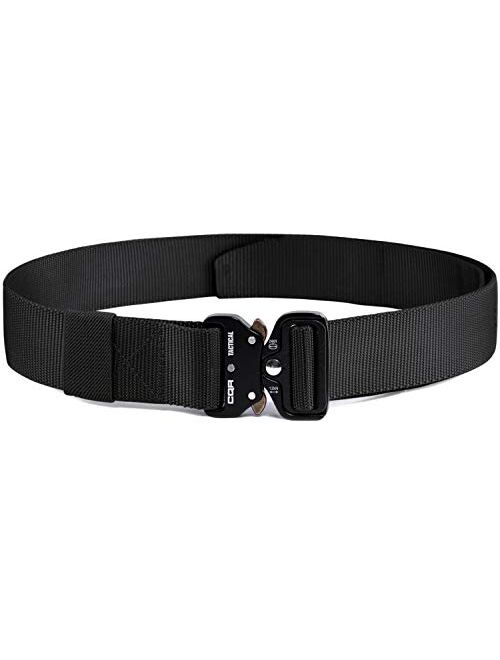 Pack of 1, 2 Heavy Duty Nylon Webbing EDC Military Metal Buckle Belt CQR Tactical 