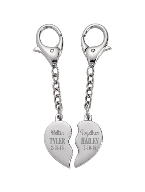 Personalized Name Better Together Heart Key Chain