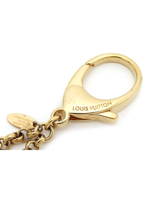 Louis Vuitton Bijousak Beef Rules Keychain Keyring Bag Charms Gp Gold Red _11809