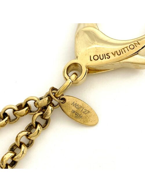 Louis Vuitton Worley Flower Logo Bag Charm Key Ring Key Holder Gold Plated G...