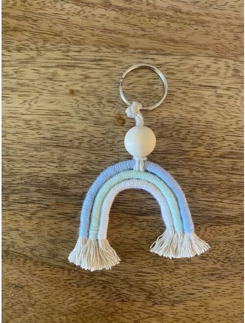 Rainbow Macrame Keyring/ Keychain