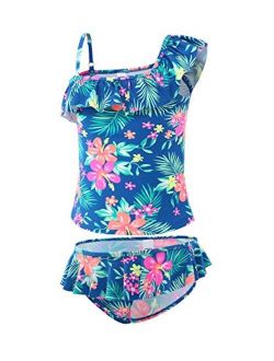 Moon Tree Girls Two Piece Swimsuits Tankini Swimwear Bathing Suit Set