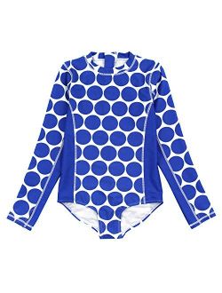 SwimZip UPF 50+ Girls Long Sleeve 1 Piece Body Suit Swimsuit (Multiple Colors)
