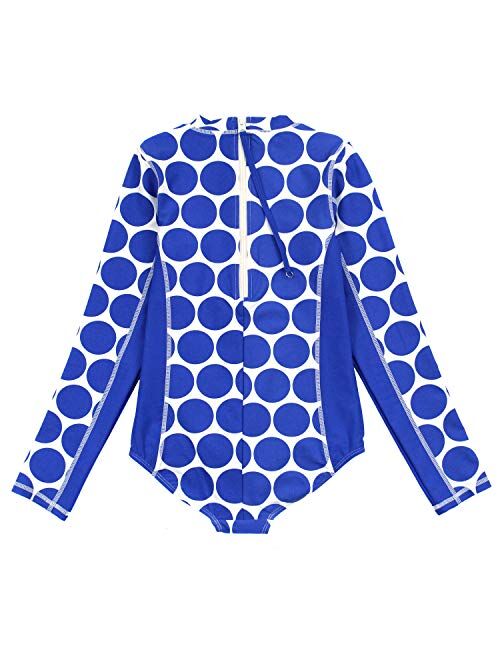 SwimZip UPF 50+ Girls Long Sleeve 1 Piece Body Suit Swimsuit (Multiple Colors)