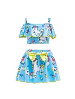 Dressy Daisy Girls Unicorn Bathing Suit Swimwear Tankini Swimsuit Swimwear