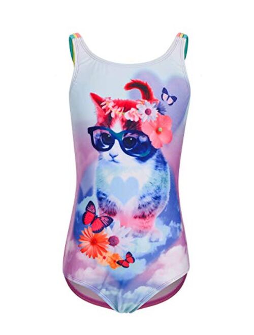 BELLOO Girls Hot Silver One Piece Swimsuits (6-16 Years)