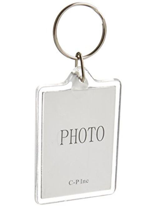10pcs Clear Acrylic Blank Photo Picture Frame Keychain Personalized Photo Keyring Insert, Suit the size of 2.74.6cm (Rectangle)