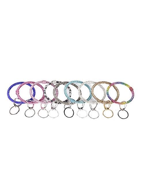 Bling Buy Rhinestone Wearable Keyring Bangle Sparkle Bracelet keychain Wristlet Key Chain for Women