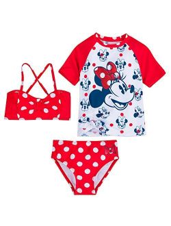 Minnie Mouse Red Polka Dot Deluxe Swimsuit Set for Girls