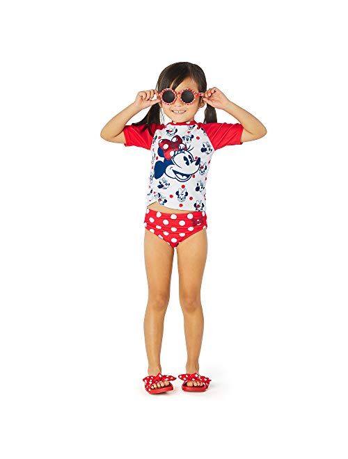 Disney Minnie Mouse Red Polka Dot Deluxe Swimsuit Set for Girls