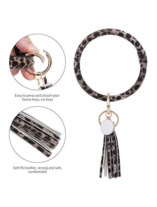 Tifanso Key Ring Bracelets Wristlet Keychain Bangle Keyring for Women