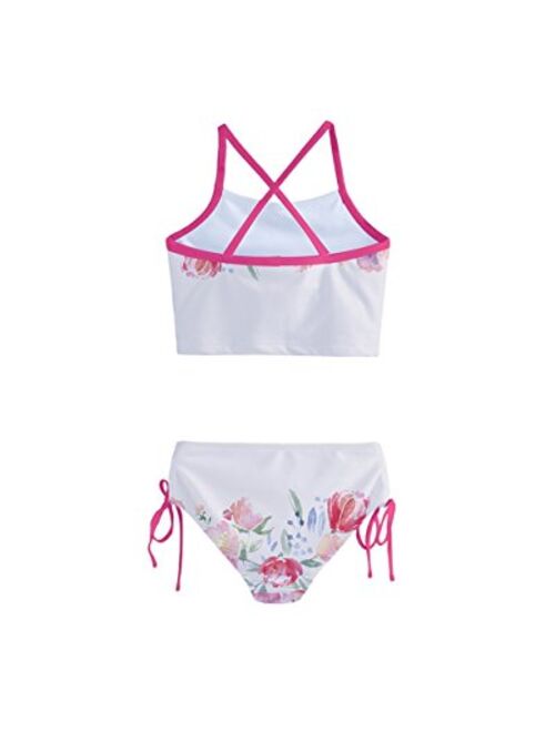 PattyCandy Little/Toddler Girls Girly Swimwear Unicorn Princess Rainbows Kids Tankini Swimsuit Bikini Set