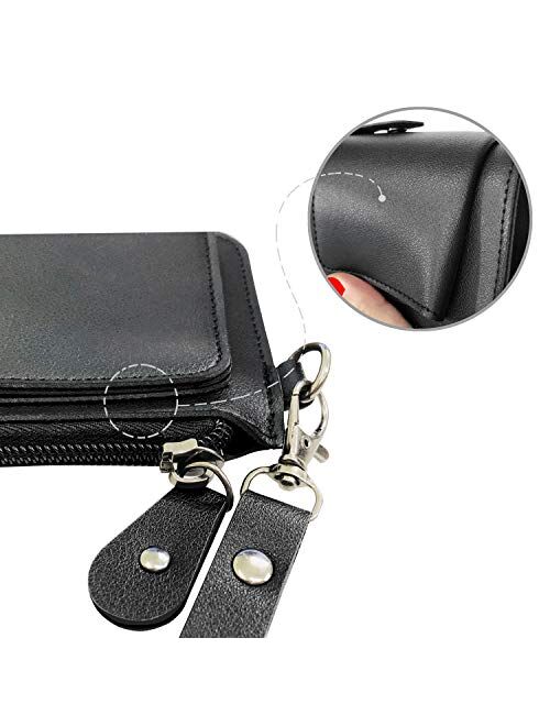 Idakekiy Key Chain, Silicon Wristlet Keychain Wallet with Card Holder Bangle Keyring Bracelet Holder for Women Girl