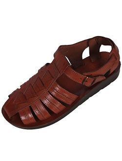 Jerusalem Men's Closed Toe Biblical Style 104 Leather Sandals