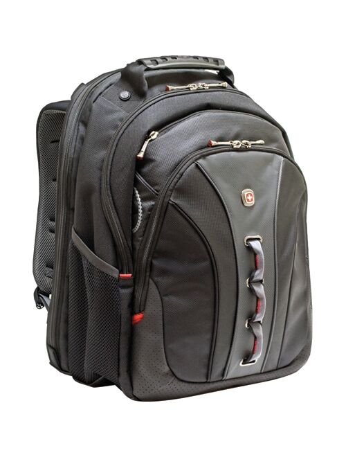 Swissgear LEGACY WA-7329-14F00 Carrying Case (Backpack) for 15.6 Notebook - Black - Polyester, Vinyl - 18 Height x 3.3 Width x 14 Depth