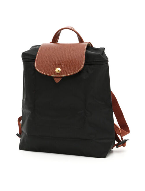 Longchamp nylon and leather le pliage backpack