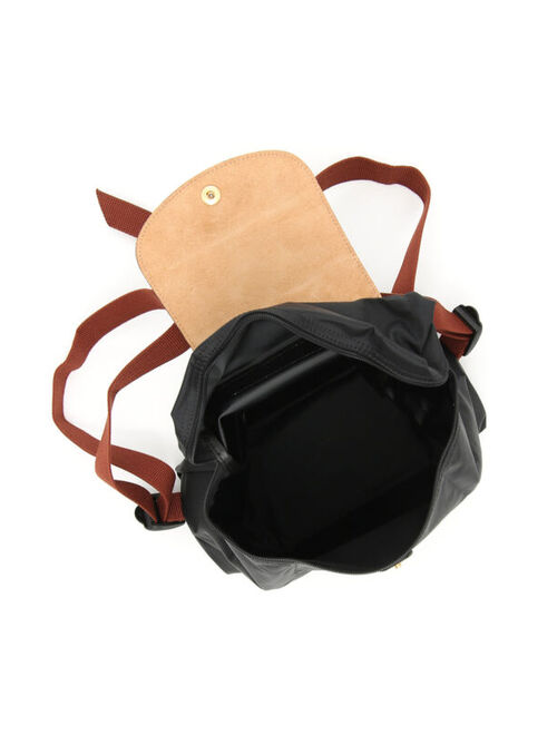 Longchamp nylon and leather le pliage backpack
