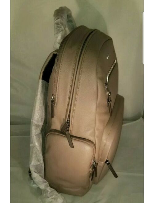 TUMI CARSON VOYAGEUR BACKPACK Leather - Beige - NWT