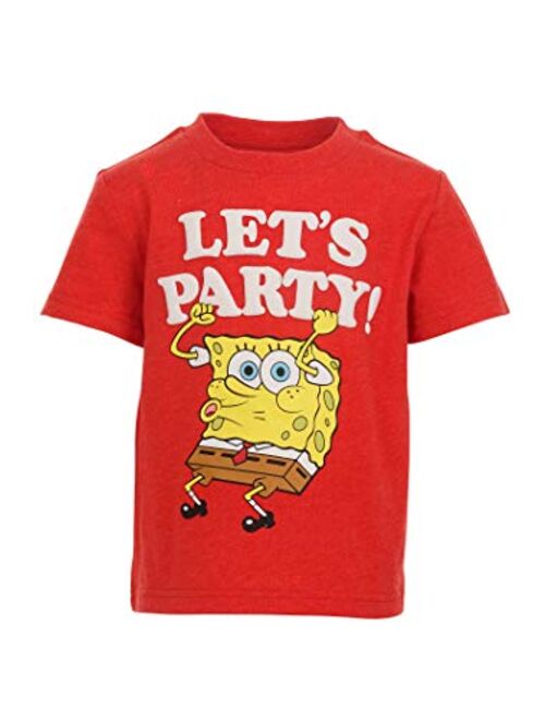 Nickelodeon Spongebob Squarepants 3 Pack Short Sleeve Graphic T-Shirt