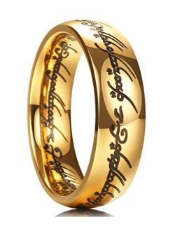 King Will Magic 7mm Titanium Ring Gold Plated Rings Comfort Fit Wedding Band for Men Women