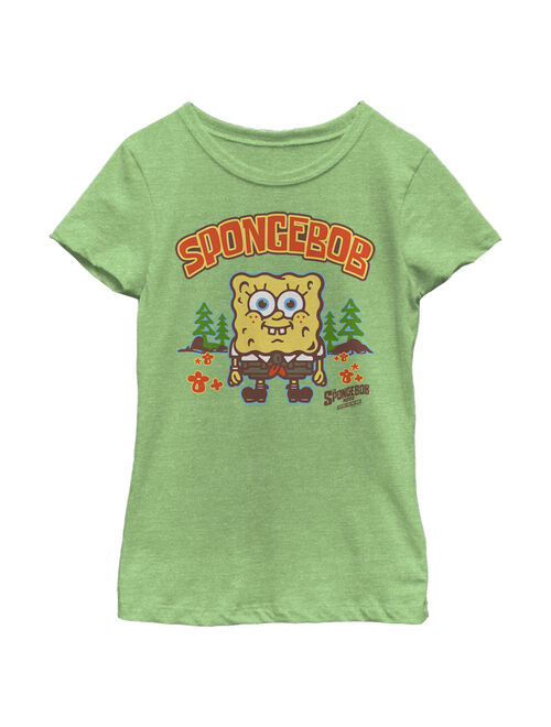 Spongebob Squarepants Sponge on the Run Happy Camper Girl's T-Shirt