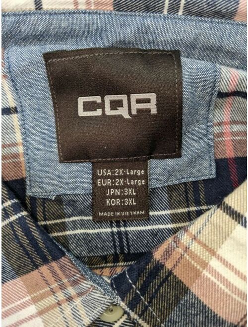 CQR Men's Shirt Size 2X Long Sleeve Plaid Flannel Brushed Outdoor Hiking Camping
