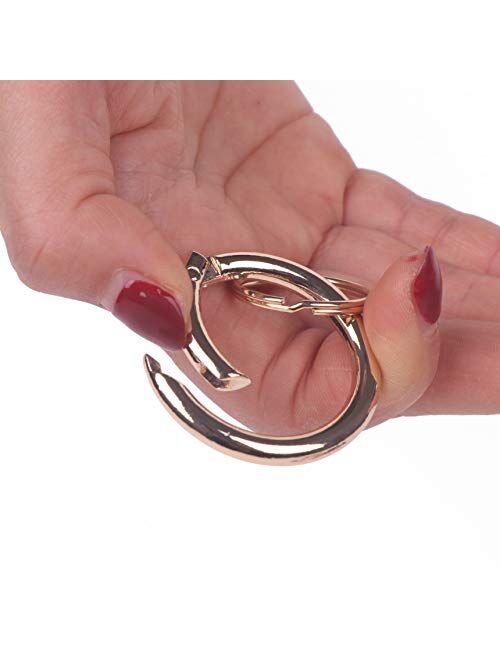 YAKA Silicone Wrist Rhombic Keychain Bracelet Circle Rubber Bangle Round Keyring