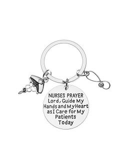 Infinity Collection Nurse Keychain, Nurse Gift, Nurse Prayer Keychain, Nursing Keychain Makes Perfect Nurses Gift