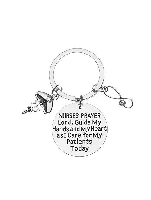Infinity Collection Nurse Keychain, Nurse Gift, Nurse Prayer Keychain, Nursing Keychain Makes Perfect Nurses Gift
