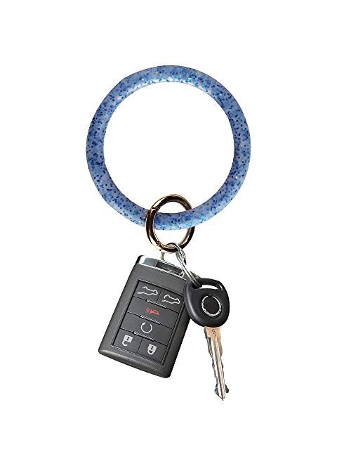 Lateefah Wristlet Keychain Bracelet Keyring Bangle Key Ring Round Key Chain for Women Girls