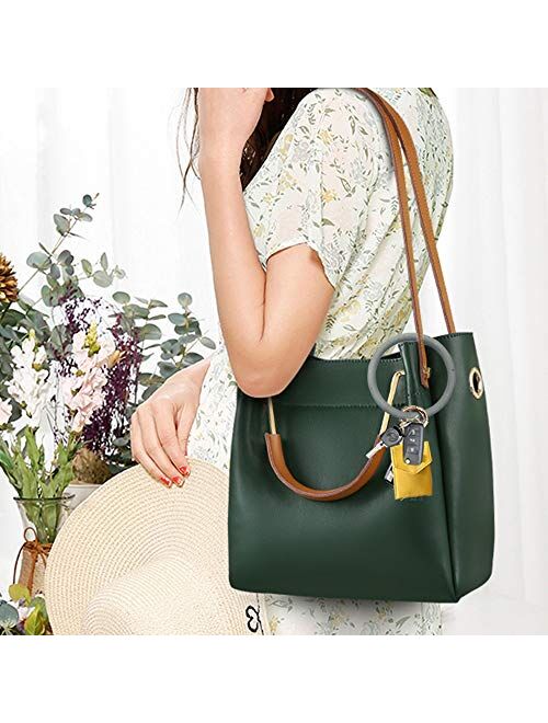 Bangle Key Ring Car Keychain - Silicone Round Key Ring Bracelet with Metal Key Holder,Wristlet Keychains Bracelets for Women and Girls