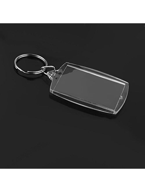 OULII Blank Photo Keychain Personalized Photo Keyring Rectangle 4x5.6cm / 2.2x1.57 Inches 10pcs