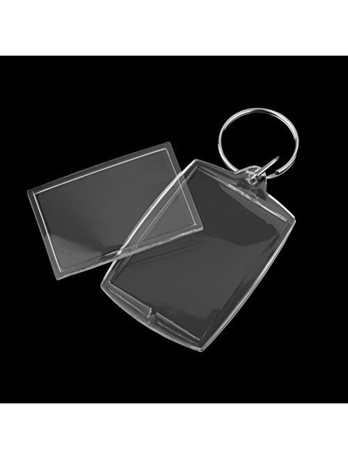 OULII Blank Photo Keychain Personalized Photo Keyring Rectangle 4x5.6cm / 2.2x1.57 Inches 10pcs