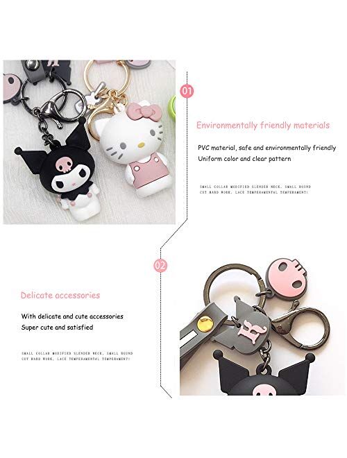 Cartoon Keychain Hello Kitty Womens Purse Charms For Handbags Cute Key chain
