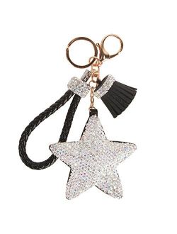 Fawziya Crystals Tassel Star Women's Keyrings & Keychains