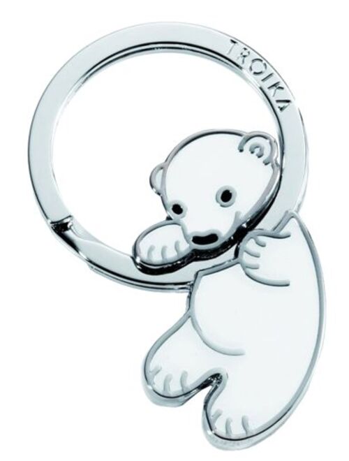 Troika Polar Baby Teddy Bear Keychain (KR803WH)