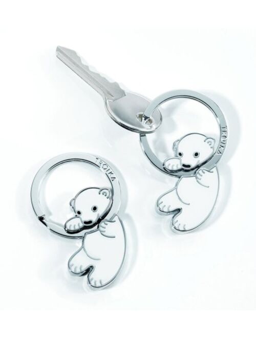 Troika Polar Baby Teddy Bear Keychain (KR803WH)