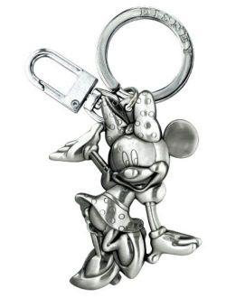 Waving Minnie 2D Pewter Keyring,Multi-colored,1"