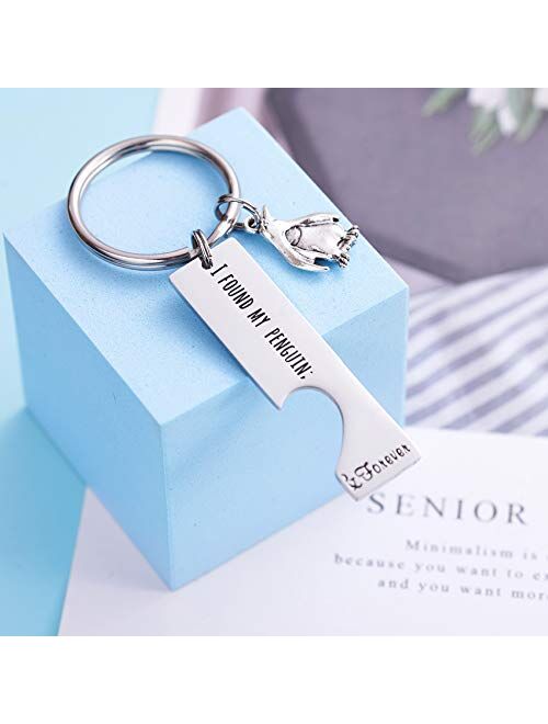 Penguin Lover Gifts You're My Penguin I Found My Penguin Couple Keychains Boyfriend Girlfriend Keychains for Women
