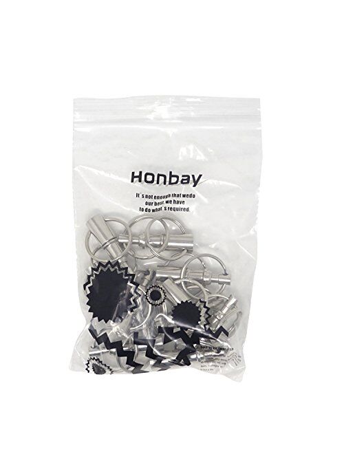 Honbay 10PCS Detachable Pull Apart Key Rings Keychains Heavy Duty Dual Key Ring Snap Lock Holder