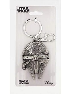 Star Wars Millennium Falcon Pewter Key Ring,Silver